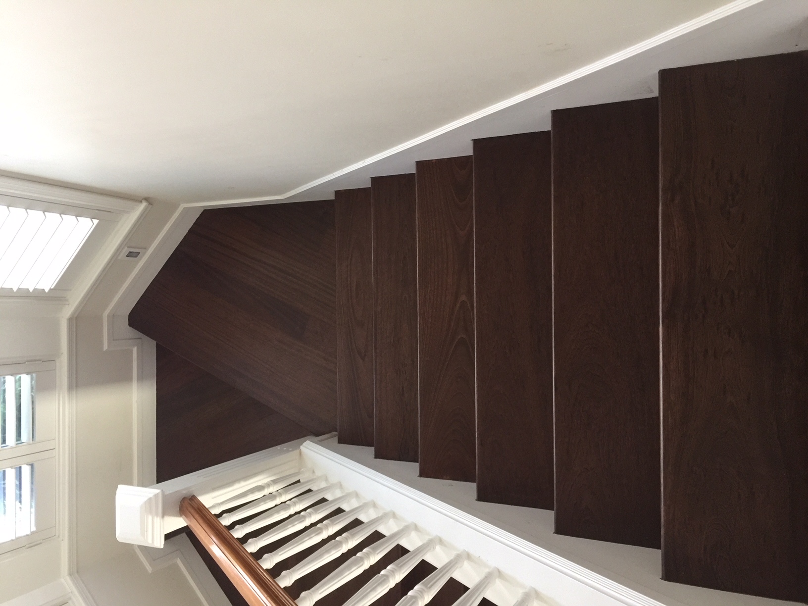 Refinishing this natural cherry floor was a real treat. The final product was spectacular and the client could not have been more pleased.